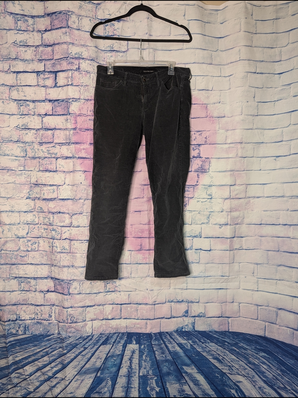 Calvin Klein Jeans Women's Straight Leg Corduroy Jeans - Black